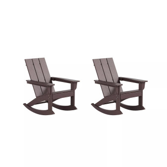 Modern Adirondack Outdoor Rocking Chair (Set of 2)