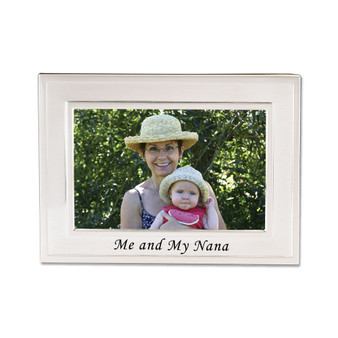 Brushed Metal Me and My Nana Picture Frame - Sentiments Collection - 4" x 6"