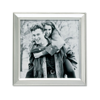 Brushed Silver Plated Metal Picture Frame - 5" x 5"