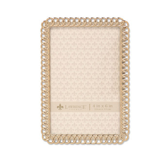 Gold Metal Picture Frame - Eternity Rings - 4" x 6"