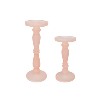 Glass Pedestals, Set of 2