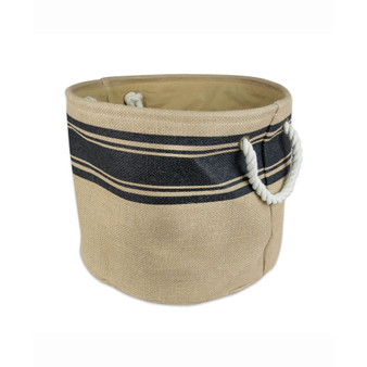 15" Round Burlap Storage Bin