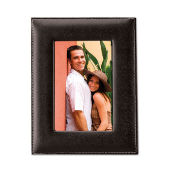 Black Leather Picture Frame - 5" x 7"