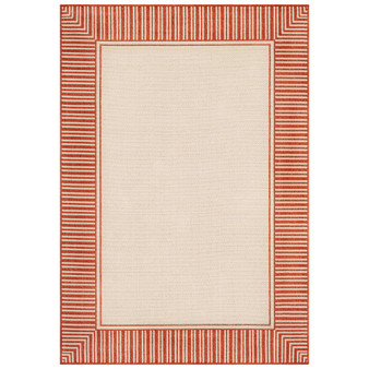 Alfresco ALF-9683 Burnt Orange 6' x 9' Area Rug, Indoor/Outdoor