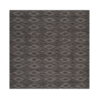 Courtyard Black 5'3" x 5'3" Sisal Weave Square Outdoor Area Rug