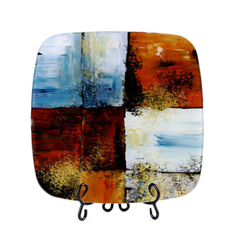 15" Square Plate with Ball Legs