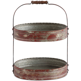 Two-Tier Red Tray