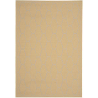 Courtyard Yellow and Beige 5'3" x 7'7" Sisal Weave Outdoor Area Rug