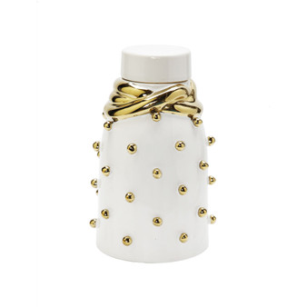 Ceramic Jar with Elegant Detail and Studded