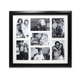 Black Collage Frame - Seven Opening Gallery Frame - 4" x 6"