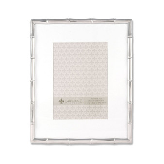 710180 Silver Metal Bamboo 8x10 Matted For Picture Frame - 5" x 7"