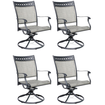 Set of 4 Vintage II Outdoor Sling Swivel Chairs, Created for Macy's
