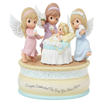 222103 Angels Celebrated The Day You Were Born Resin Musical