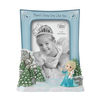 There's Snow One Like You Disney Elsa Bisque Resin, Glass Photo Frame