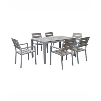 Distribution Gallant 7 Piece Sun Bleached Outdoor Dining Set