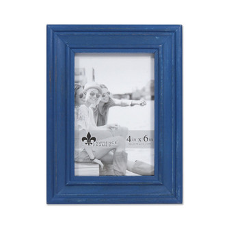 Durham Weathered Navy Blue Wood Picture Frame - 4" x 6"