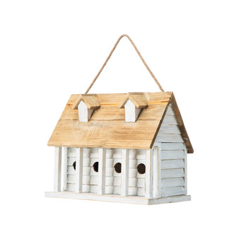 14.25" Oversized Cottage Birdhouse with Natural Roof