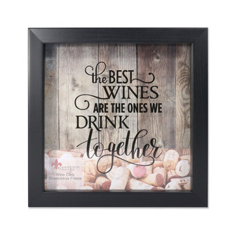 Black Shadow Box Wine Cork Holder - 10" x 10"