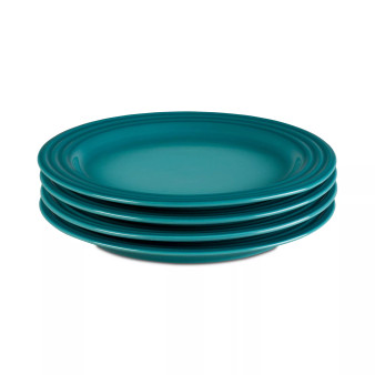 4 Piece 8.5" Stoneware Salad Plate Dish Set