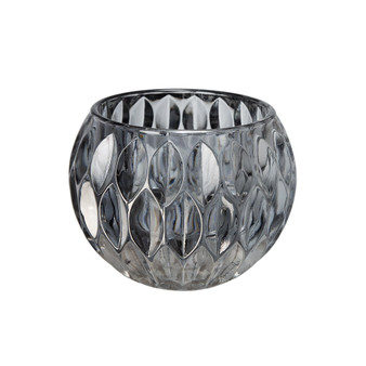 Dimpled Candle Holder, 5.9" L x 5.9" W x 4.3" H
