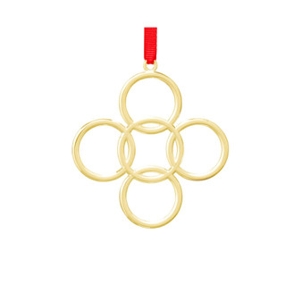 Twelve Days Of Christmas Ornament- 5 Golden Rings
