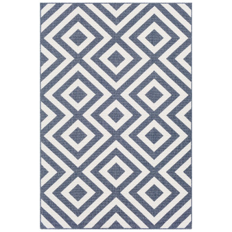 Alfresco ALF-9657 Charcoal 5'3" x 7'6" Area Rug, Indoor/Outdoor