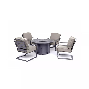 Vintage II 5-Pc. Round Fire Pit Chat Set (1 Firepit & 4 Chairs), Created for Macy's