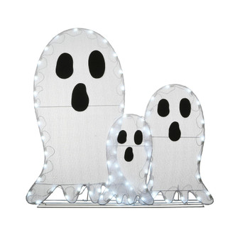 36" Pre-Lit Ghost Trio