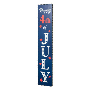 Lighted Wooden Happy July 4th Porch Sign, 42.5"