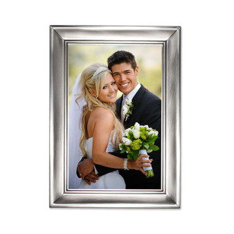 Brushed Pewter Metal Picture Frame - 4" x 6"