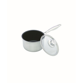 Nonstick Clad Sauce Pan w/ Lid - 6.3" , 2.1 QT