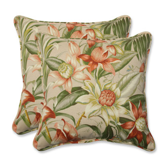Botanical Glow Tiger Stripe 18.5" Throw Pillow, Set of 2