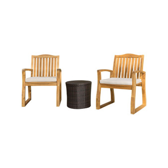 Tampa Outdoor 3 Piece Chat Set with Round Table