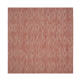 Courtyard Red 6'7" x 6'7" Square Outdoor Area Rug