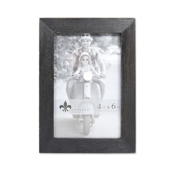 Charlotte Weathered Black Wood Picture Frame - 4" x 6"