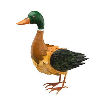 15" Metal Duck Decor