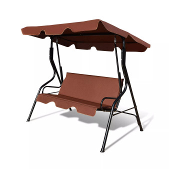 3 Seats Patio Canopy Swing Glider Hammock Cushioned