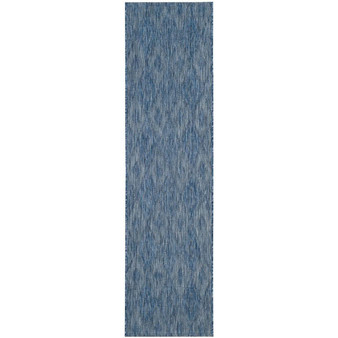 Courtyard Navy 2'3" x 8' Sisal Weave Runner Outdoor Area Rug