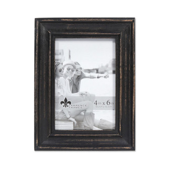 Durham Weathered Black Wood Picture Frame - 4" x 6"