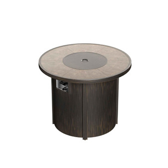 Outdoor Propane Gas Fire Pit Table Round 30,000 BTU