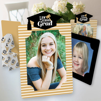 Law School Grad Future Lawyer Party 4x6 Picture Display Paper Photo Frames 12 Ct
