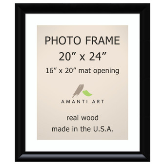 Steinway Black 20" X 24" Matted to 16" X 20" Opening Wall Picture Photo Frame