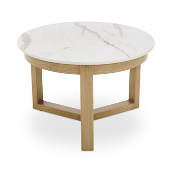Reid Outdoor 23" Round Porcelain Top Nesting Table