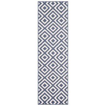 Alfresco ALF-9657 Charcoal 2'3" x 7'9" Runner Area Rug, Indoor/Outdoor