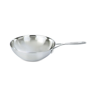 Industry 5-Qt. Stainless Steel Flat Bottom Wok