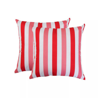 Striped Outdoor Throw Pillow Set