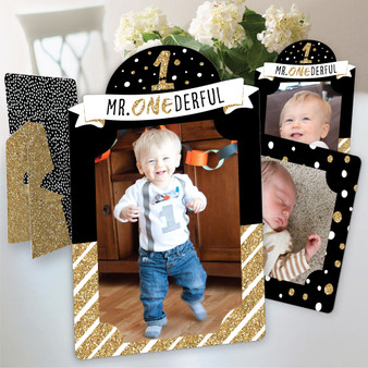 1st Birthday Little Mr. Onederful First Birthday 4x6 Paper Photo Frames 12 Ct