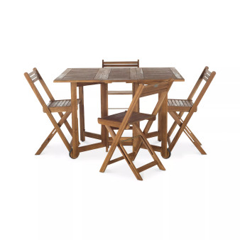 Kinsie Outdoor 5-Pc. Dining Set (1 Dining Table & 4 Chairs)