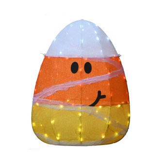 28" Pre-Lit Candy Corn Mummy