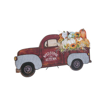 Painted Truck with Fall Filled Bed, 31.5"